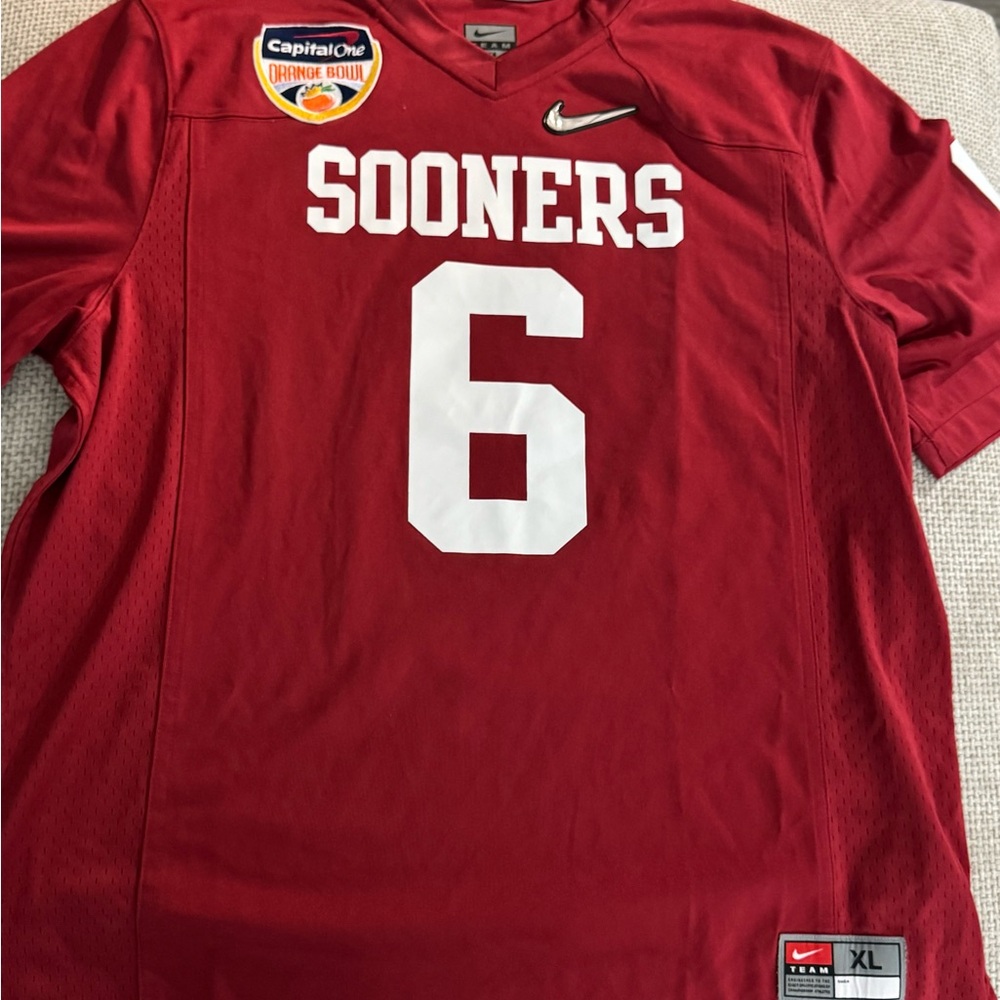 Nike Crimson Sooners Jersey with White Accents